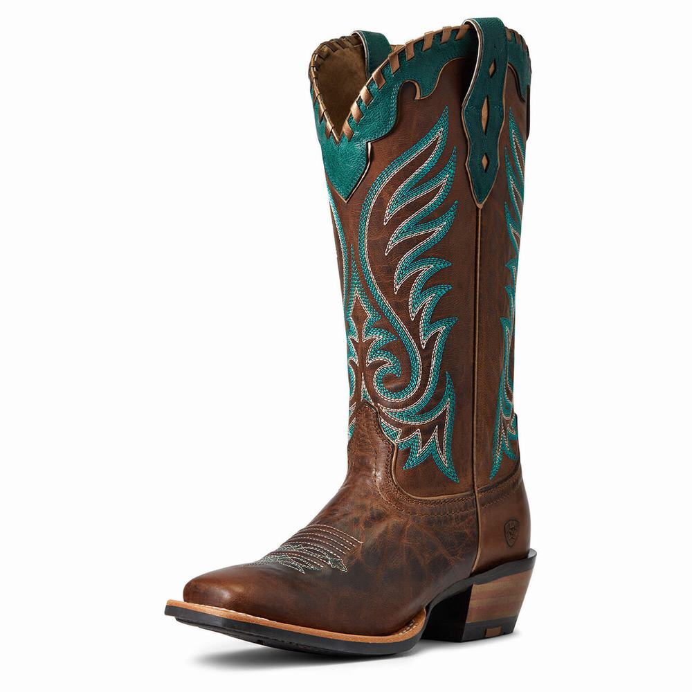 Brown Women\'s Ariat Crossfire Picante Western Boots | 5940-WRNFA