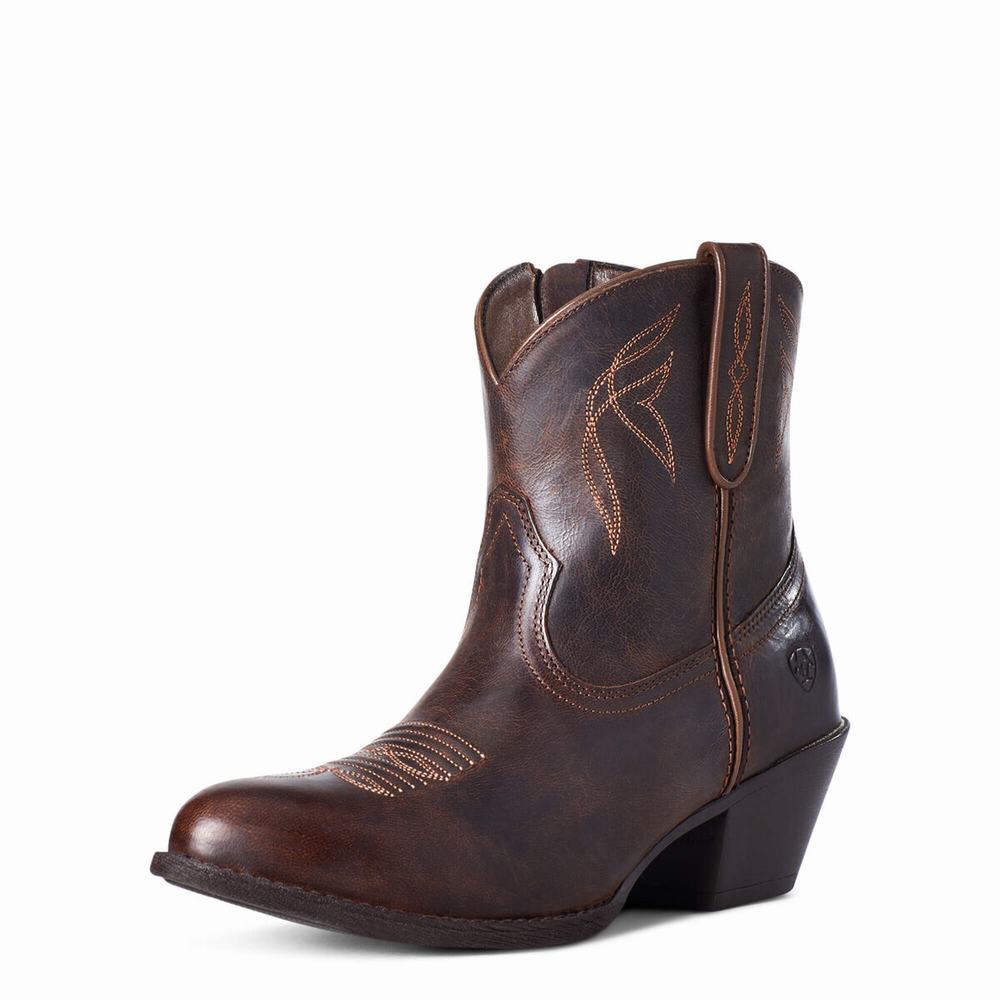 Brown Women\'s Ariat Darlin Booties | 9851-ZJCXW