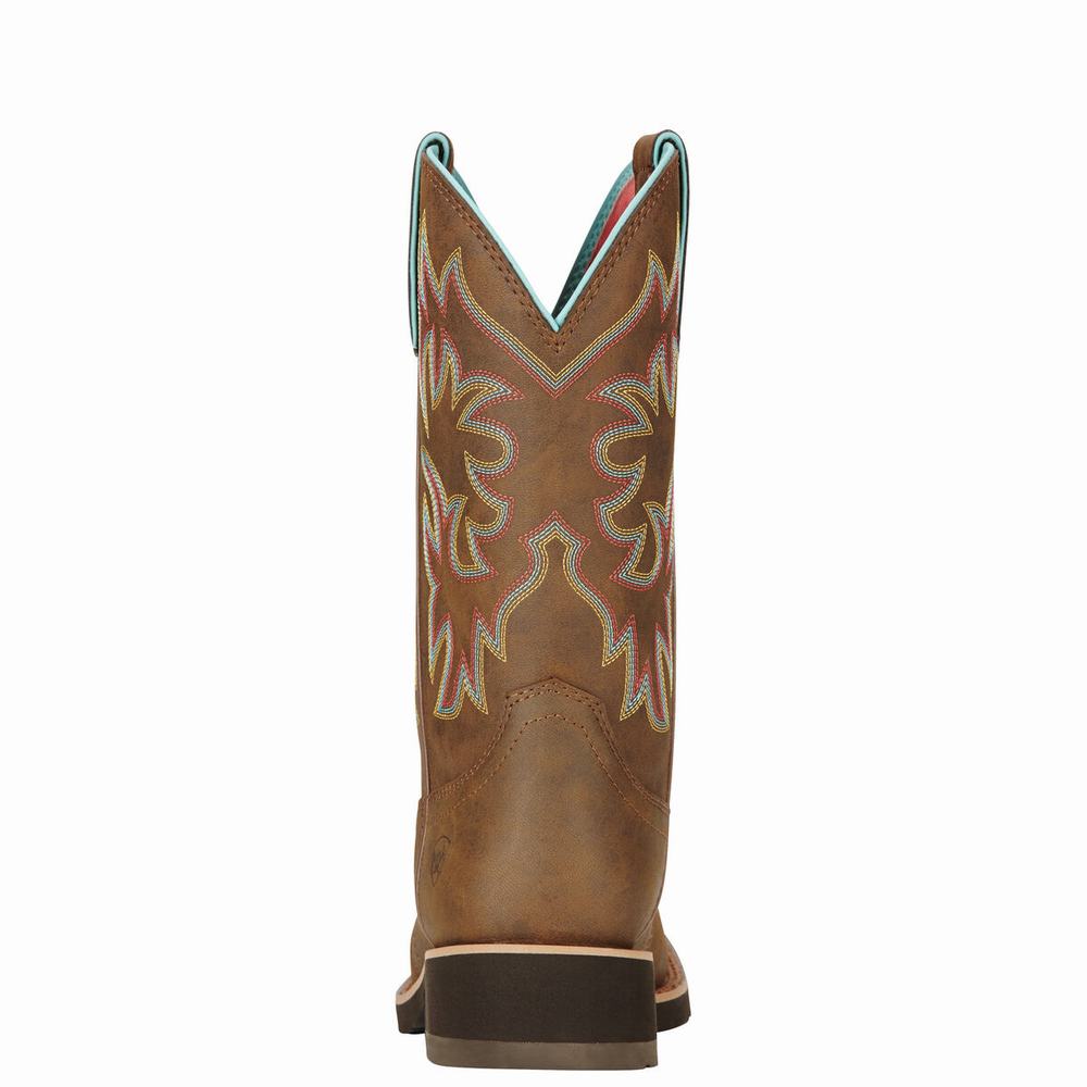 Brown Women's Ariat Delilah Western Boots | 4215-CAKQG