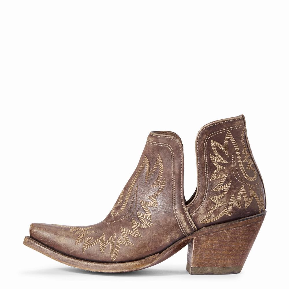 Brown Women's Ariat Dixon Booties | 5309-KJFGL