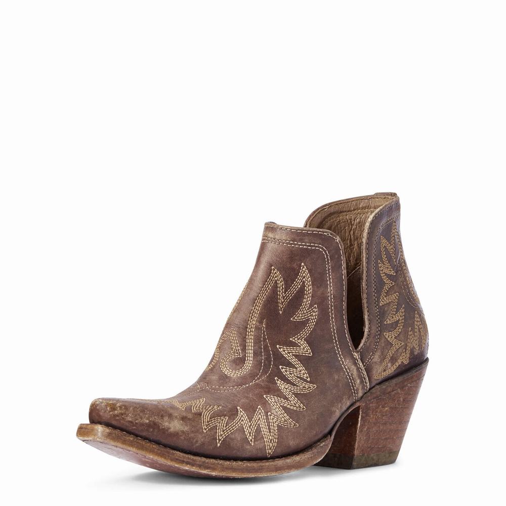 Brown Women\'s Ariat Dixon Booties | 5309-KJFGL