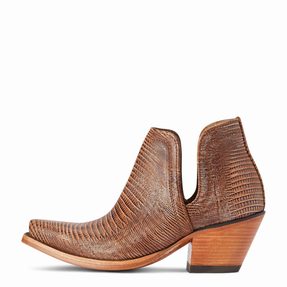 Brown Women's Ariat Dixon Booties | 8547-FVBTK