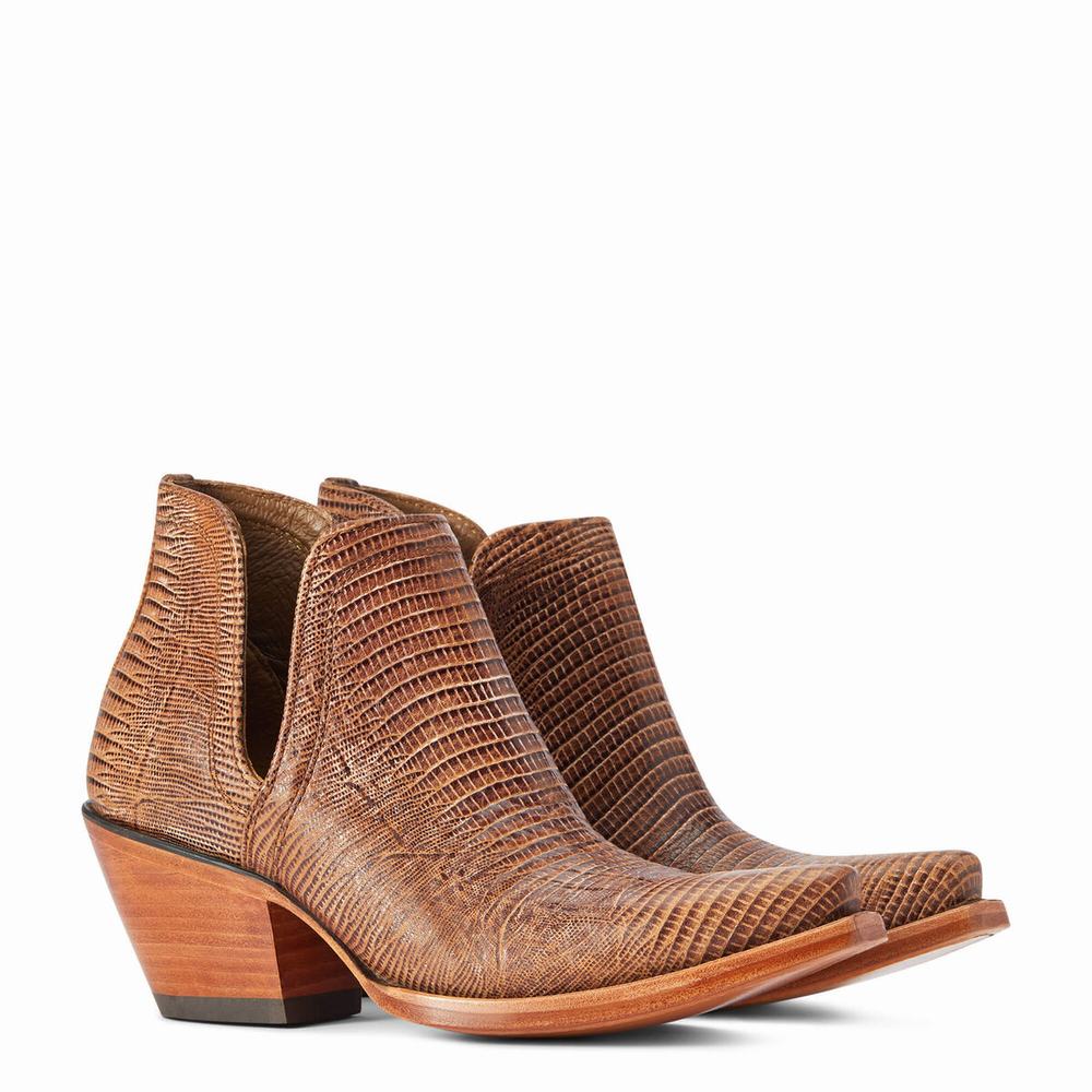 Brown Women's Ariat Dixon Booties | 8547-FVBTK