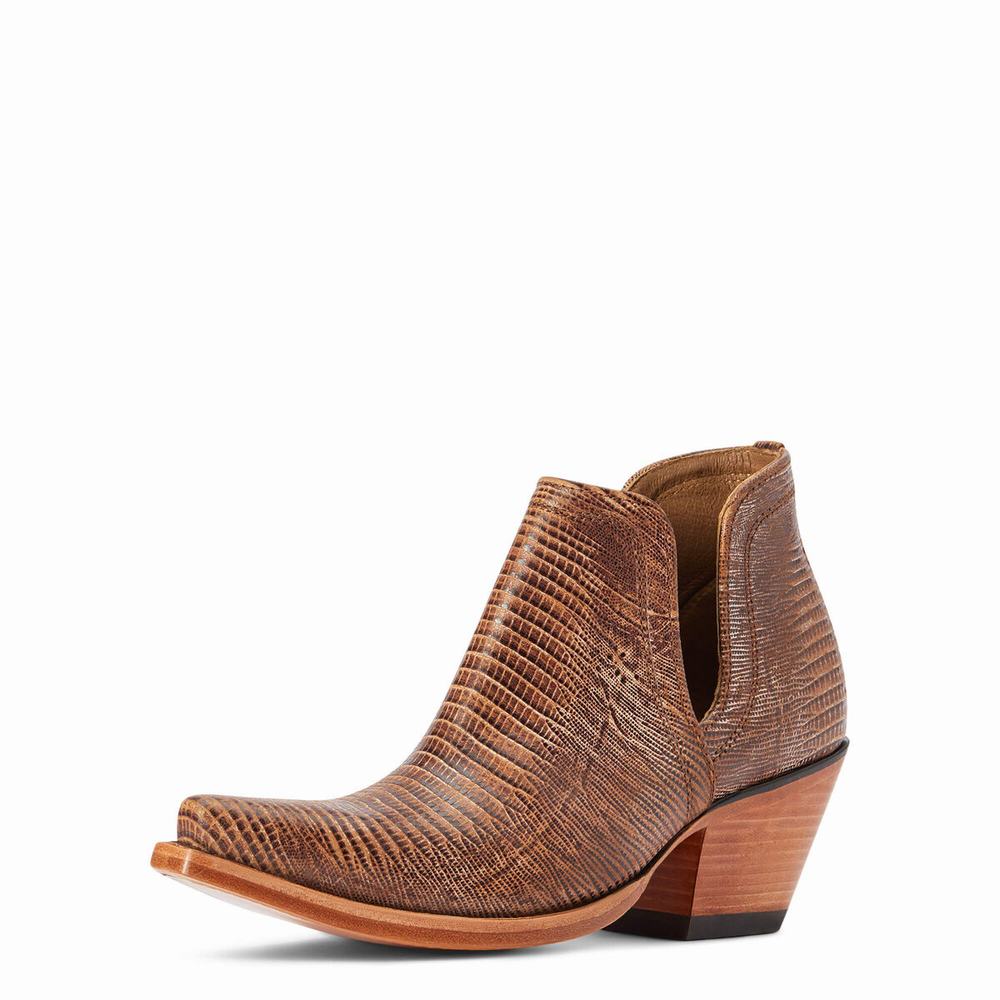 Brown Women\'s Ariat Dixon Booties | 8547-FVBTK