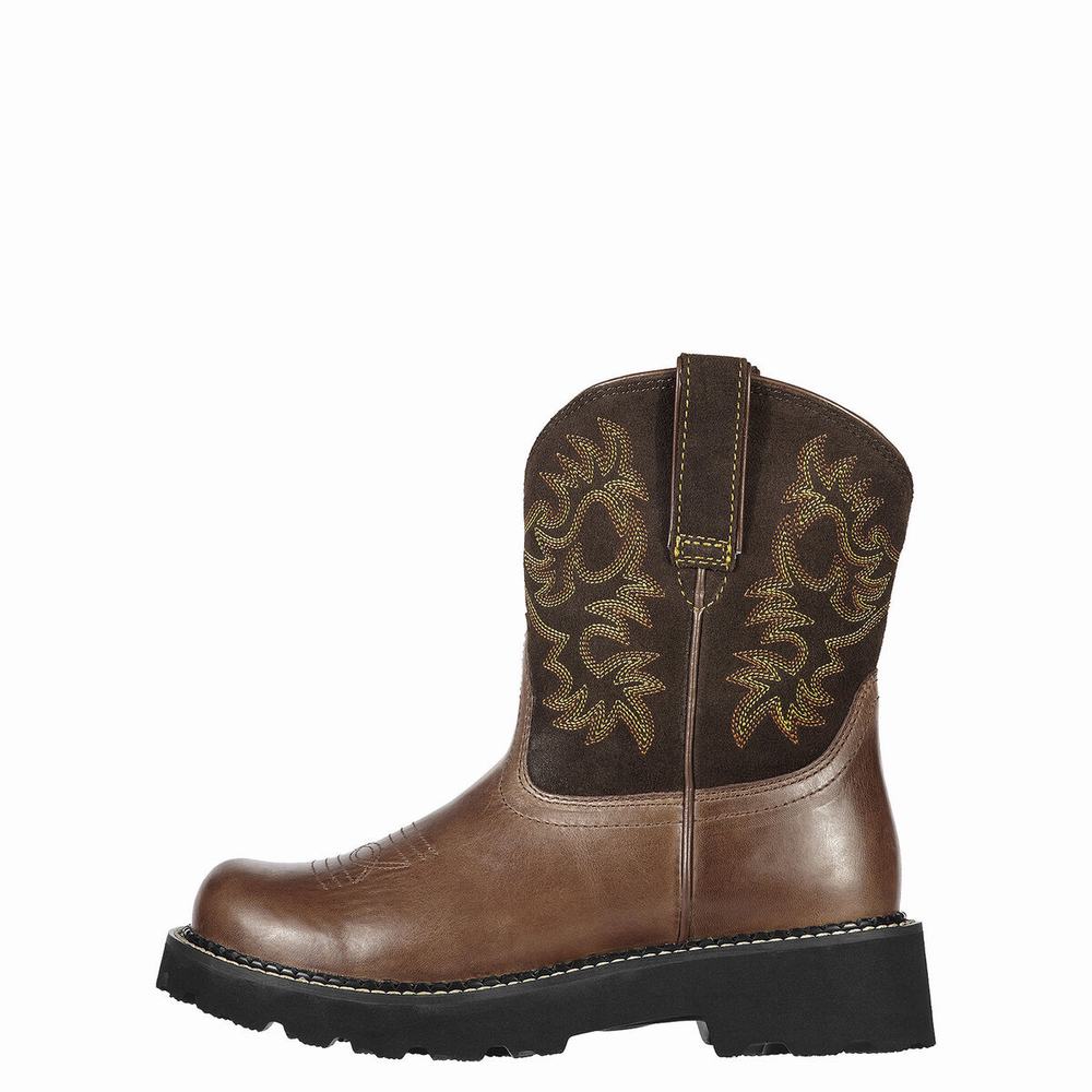 Brown Women's Ariat Fatbaby Western Boots | 1586-YQKGP