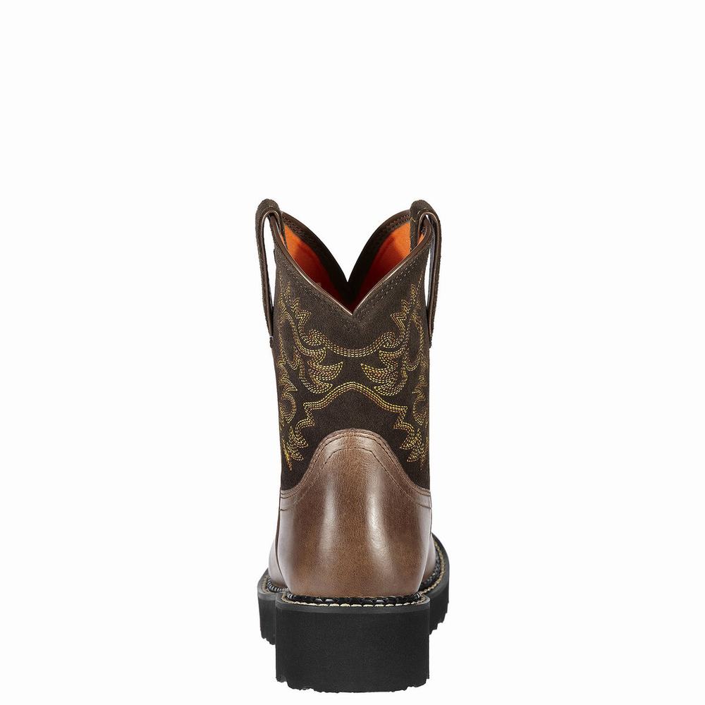 Brown Women's Ariat Fatbaby Western Boots | 1586-YQKGP