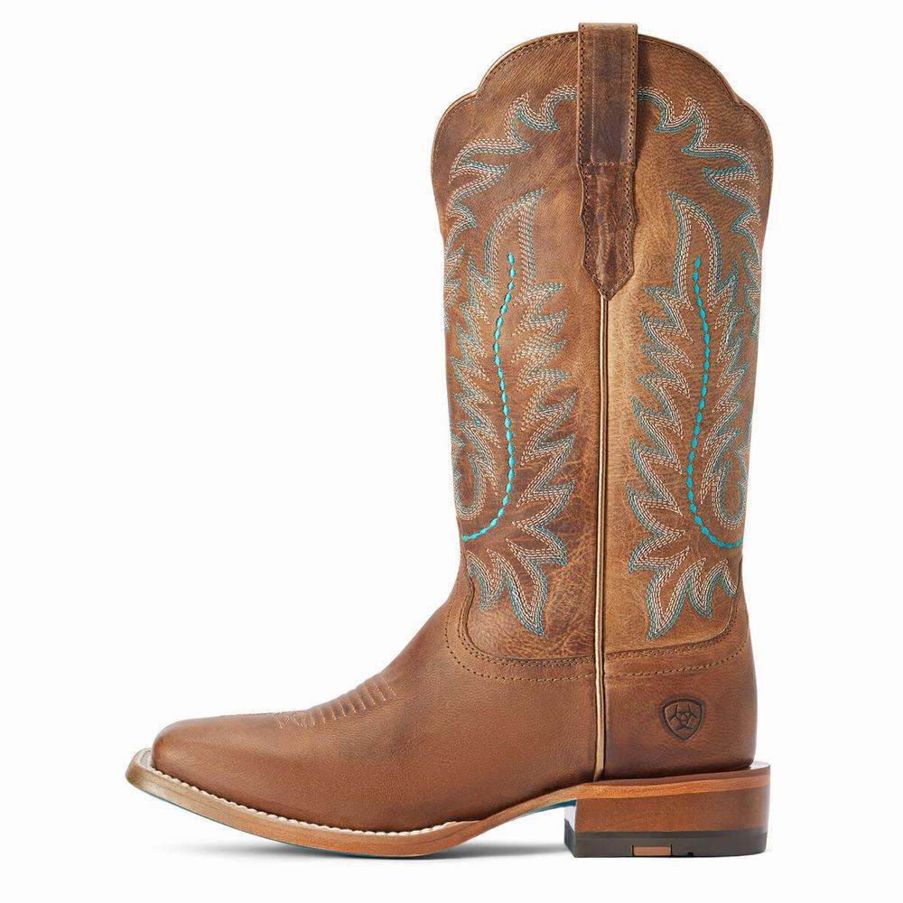 Brown Women's Ariat Frontier Tilly Western Boots | 2640-PQGVL