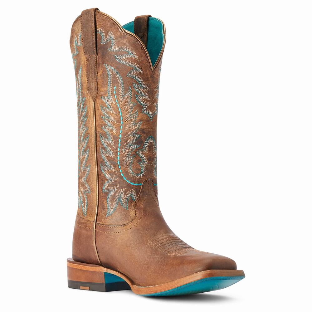 Brown Women's Ariat Frontier Tilly Western Boots | 2640-PQGVL