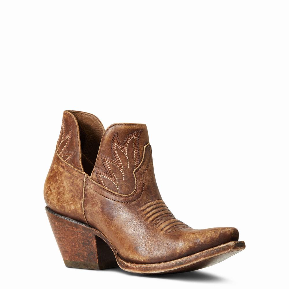 Brown Women's Ariat Hazel Booties | 6347-PCQWE