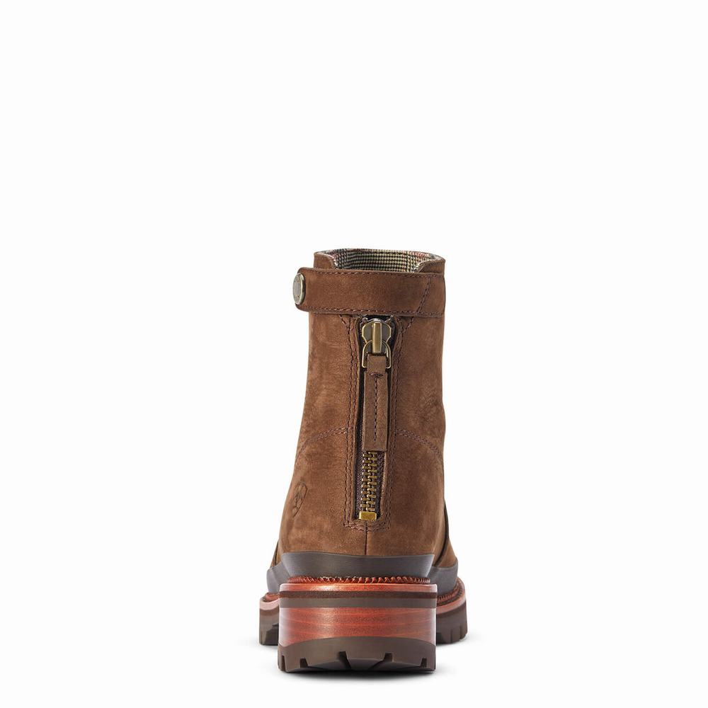 Brown Women's Ariat Leighton Waterproof Waterproof Boots | 9723-KSQRZ