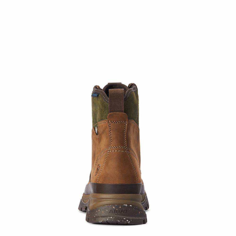 Brown Women's Ariat Moresby Waterproof Waterproof Boots | 0468-GYEZU