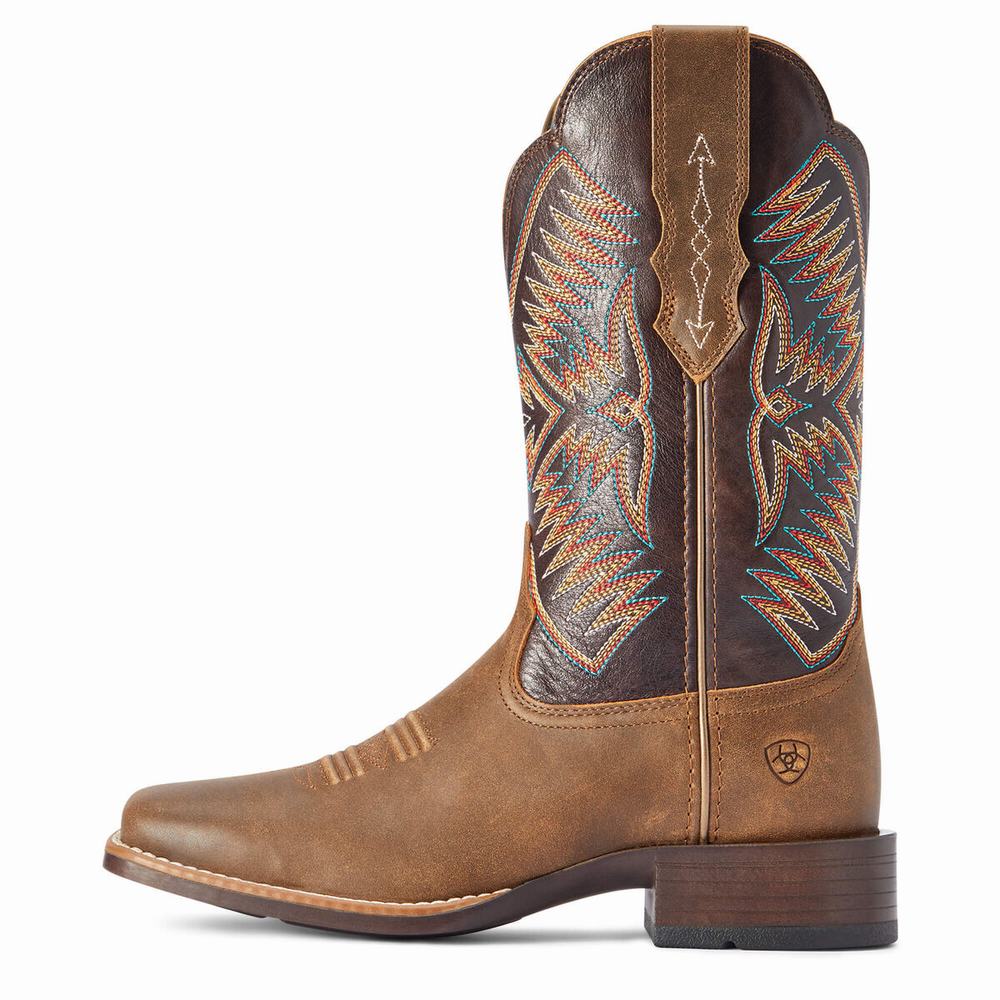 Brown Women's Ariat Odessa Western Boots | 2456-KXSBV