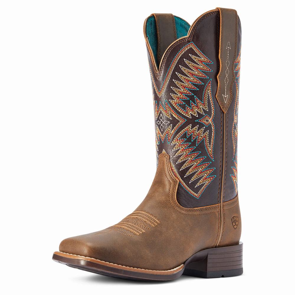 Brown Women\'s Ariat Odessa Western Boots | 2456-KXSBV