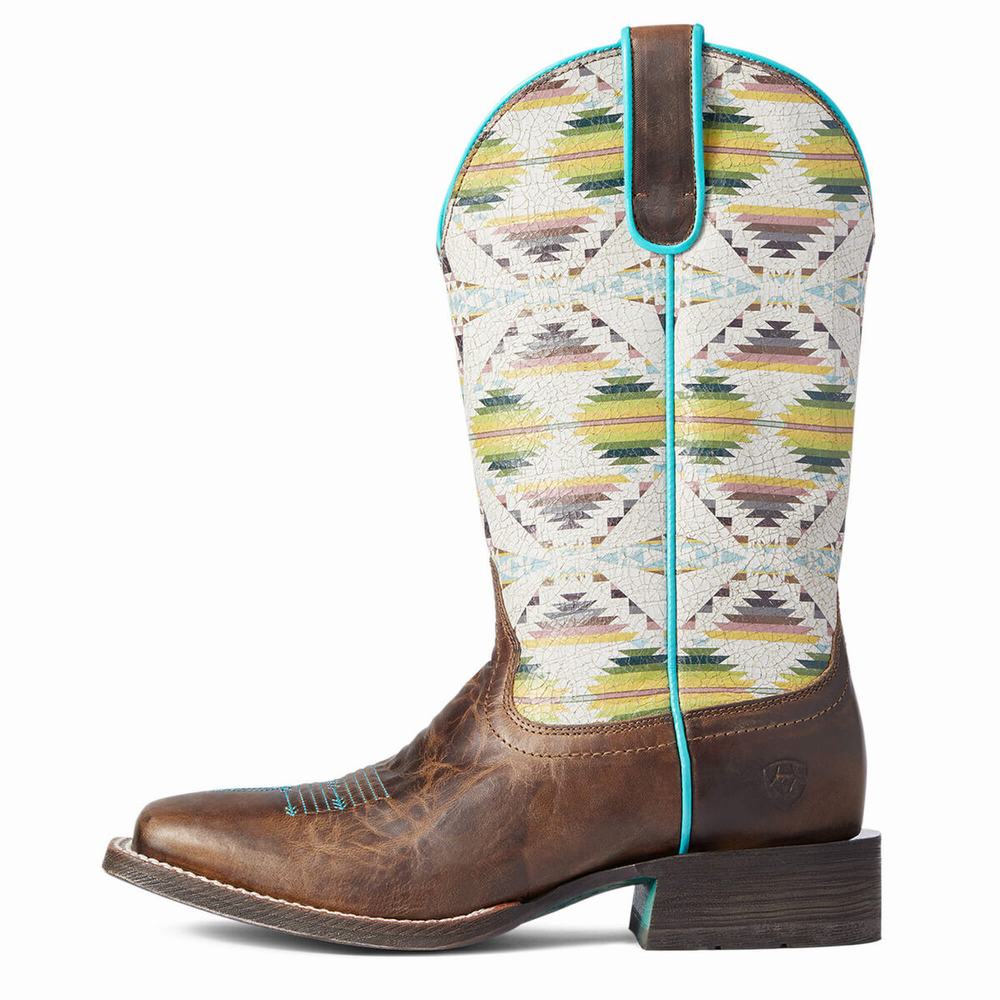 Brown Women's Ariat Pendleton Circuit Savanna Western Boots | 8257-ZPFCT