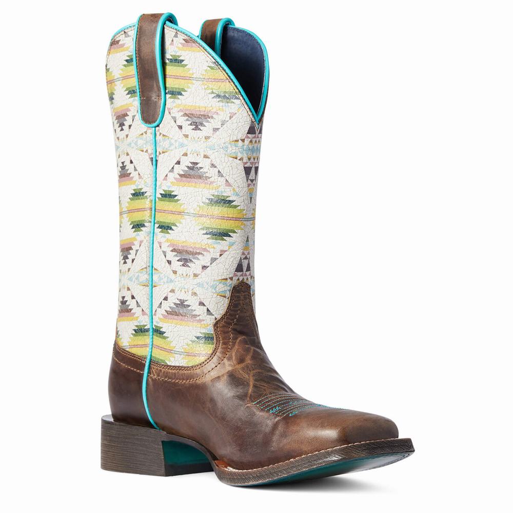 Brown Women's Ariat Pendleton Circuit Savanna Western Boots | 8257-ZPFCT