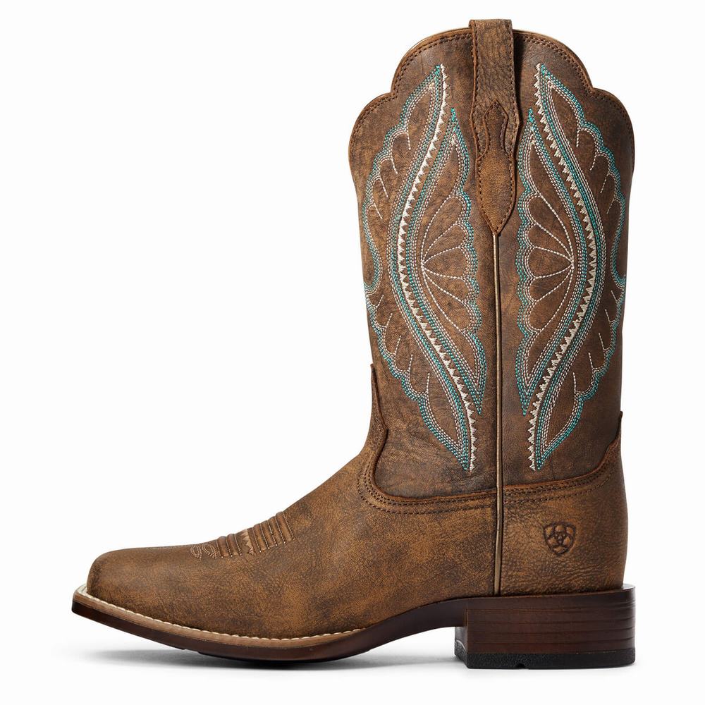 Brown Women's Ariat PrimeTime Western Boots | 8195-JMNUR