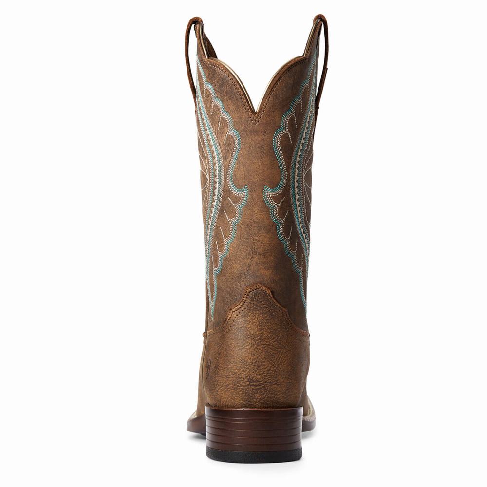 Brown Women's Ariat PrimeTime Western Boots | 8195-JMNUR