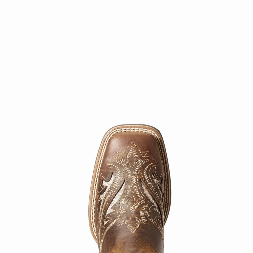 Brown Women's Ariat Round Up Bliss Western Boots | 0127-CBFVT