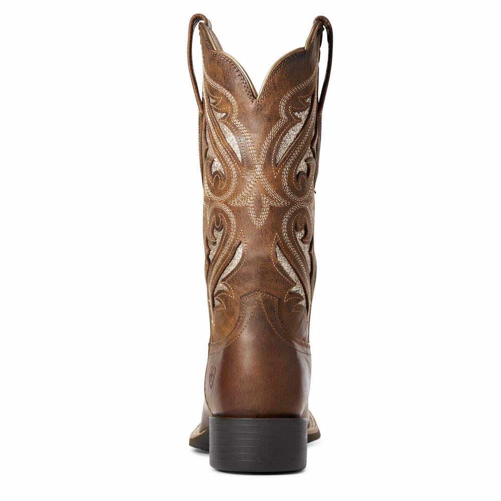 Brown Women's Ariat Round Up Bliss Western Boots | 0127-CBFVT