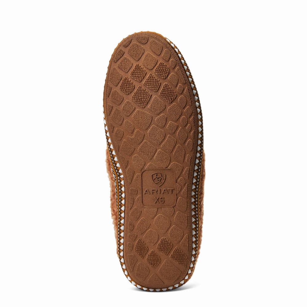 Brown Women's Ariat Slippers | 0874-AQSRX