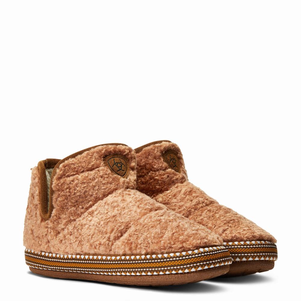 Brown Women's Ariat Slippers | 0874-AQSRX