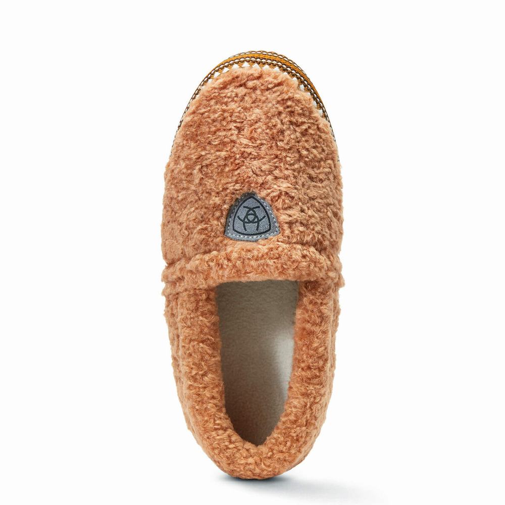 Brown Women's Ariat Snuggle Slippers | 1869-UNVQO