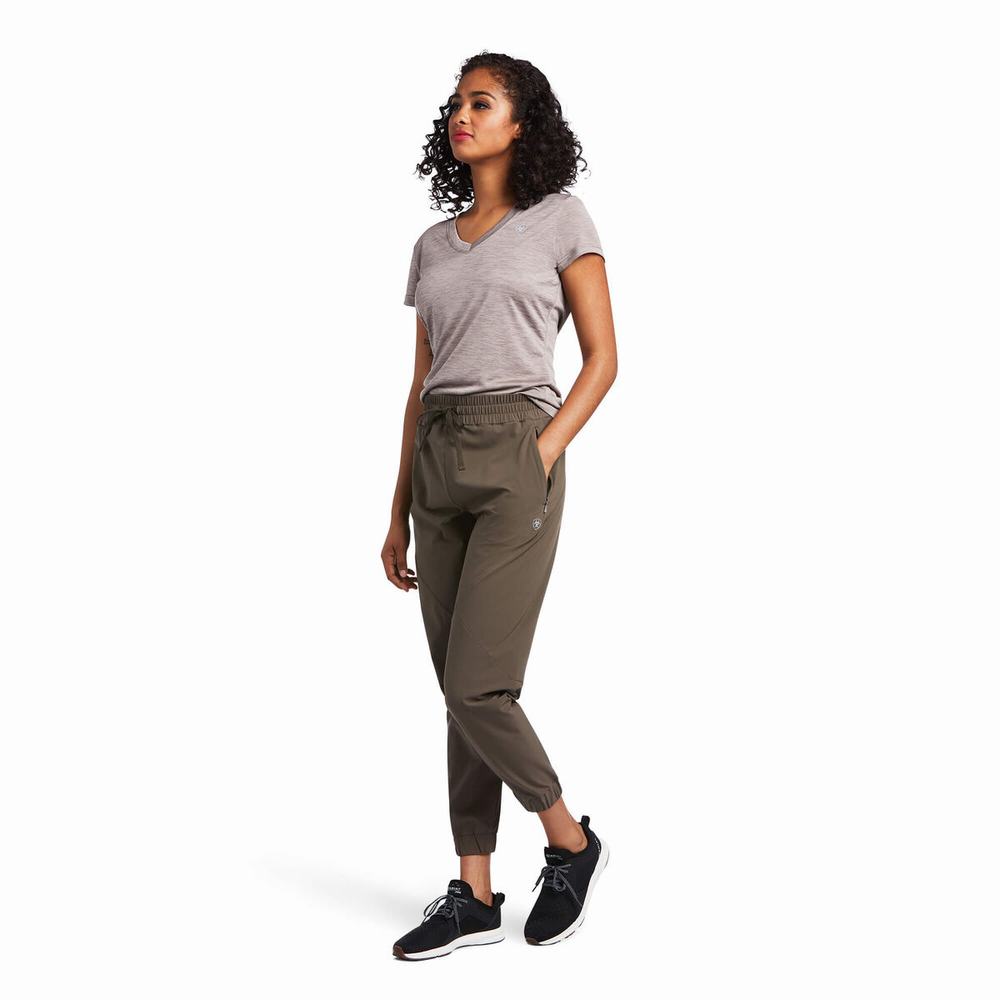 Brown Women's Ariat TEK Pants | 8097-EIJYS