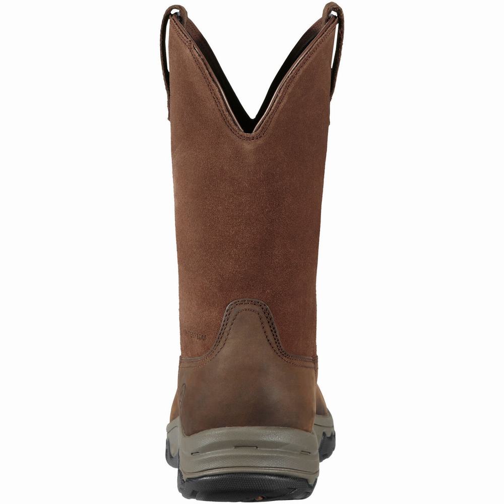 Brown Women's Ariat Terrain Pull On Waterproof English Riding Boots | 7516-WLYGU