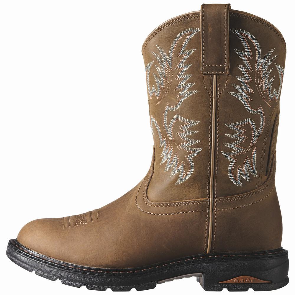 Brown Women's Ariat Tracey Composite Toe Work Boots | 4508-JBOQK