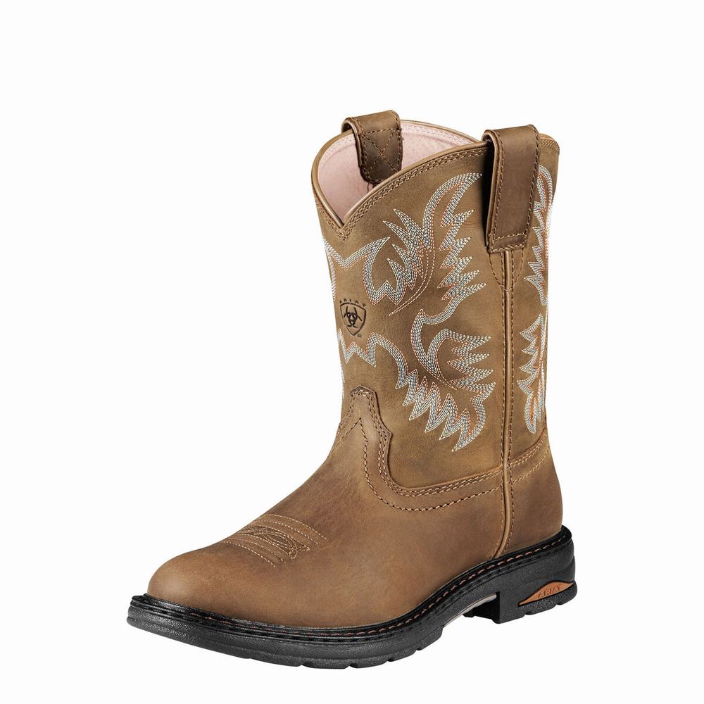 Brown Women\'s Ariat Tracey Composite Toe Work Boots | 4508-JBOQK