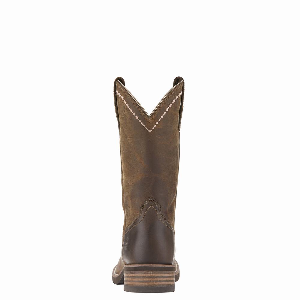 Brown Women's Ariat Unbridled Roper Western Boots | 0437-TGXUD