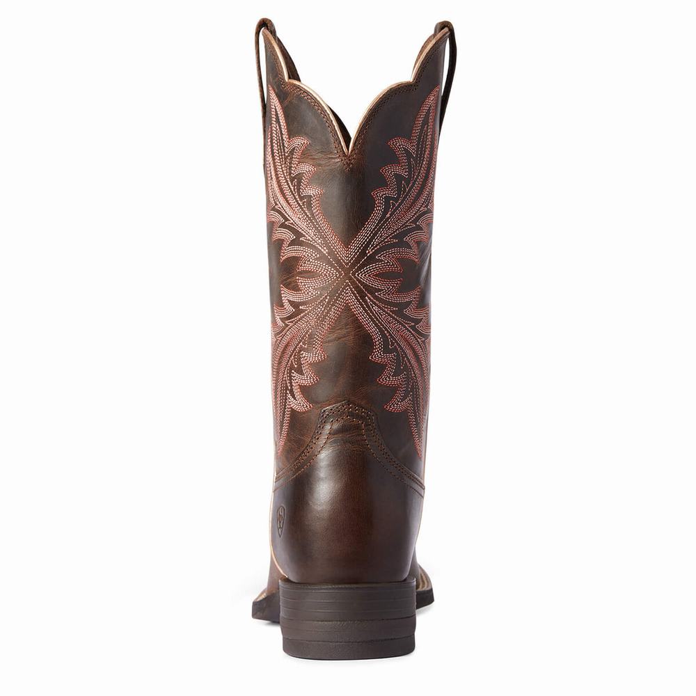 Brown Women's Ariat West Bound Western Boots | 5489-KNJTE