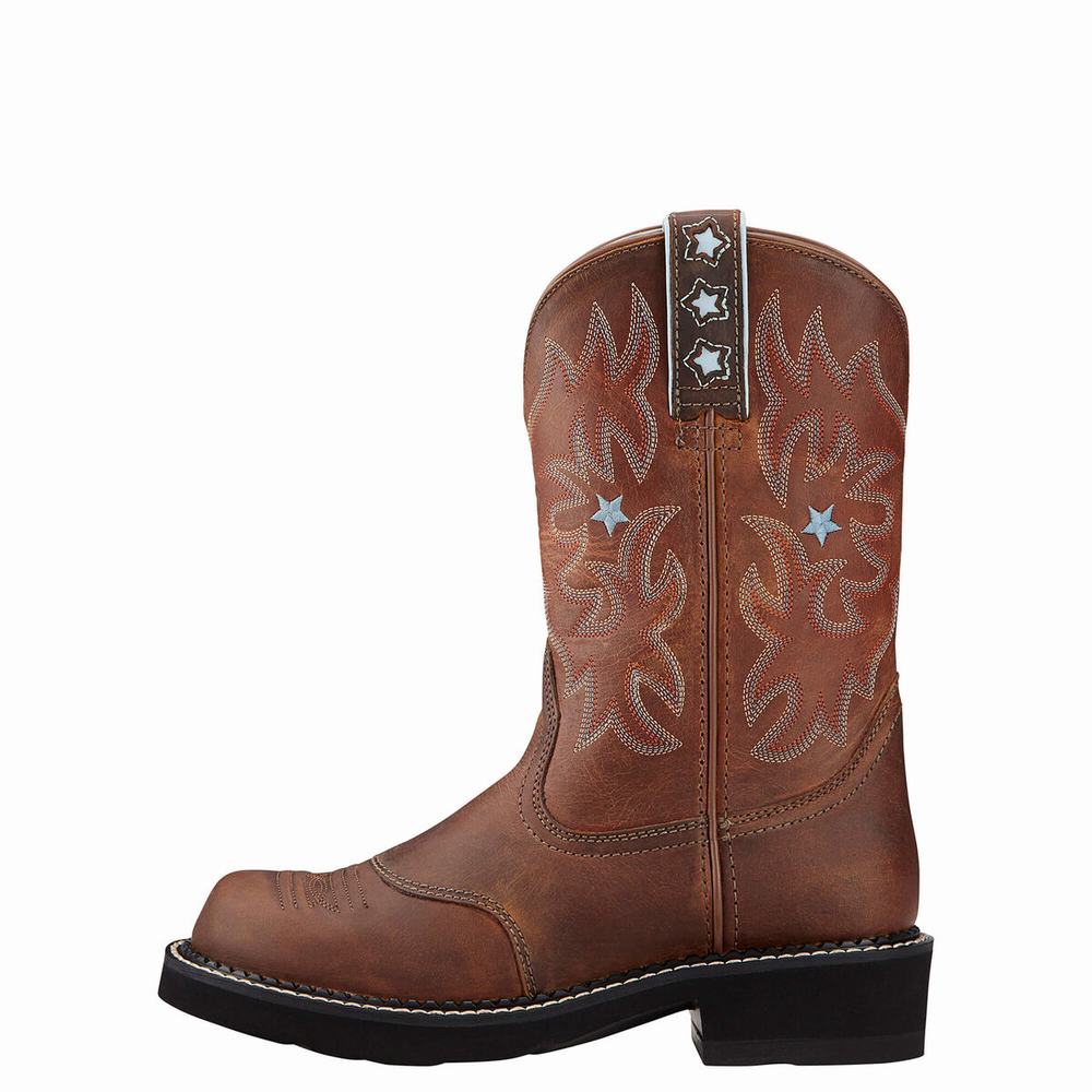 Brown Women's Ariat Western Boots | 8075-VKGJR