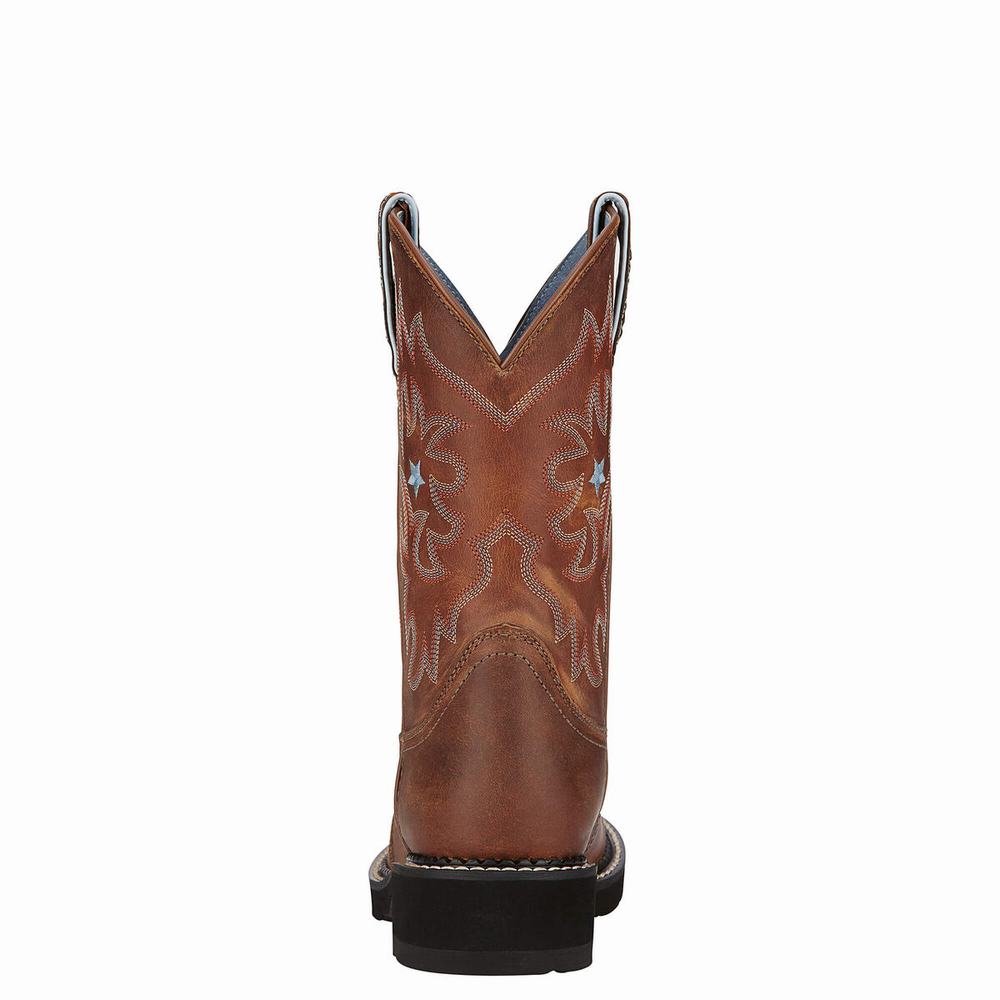 Brown Women's Ariat Western Boots | 8075-VKGJR