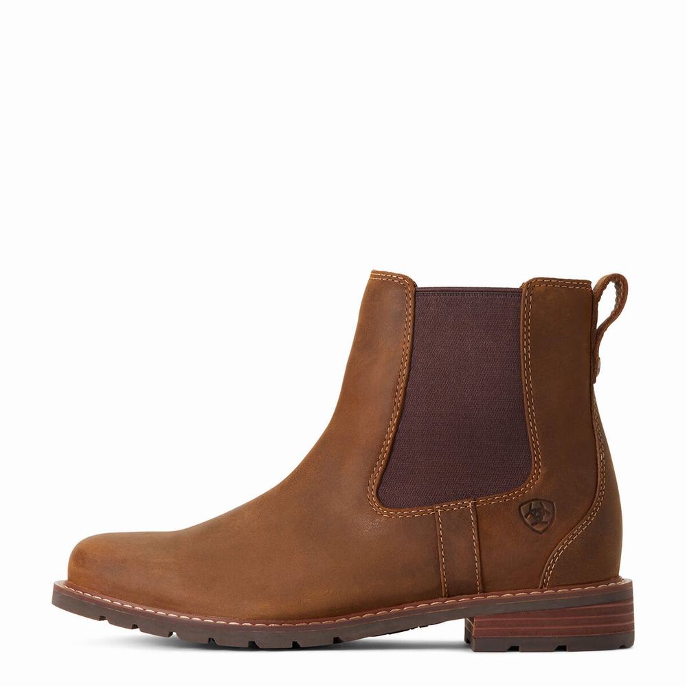 Brown Women's Ariat Wexford Waterproof Booties | 0973-SFGDI