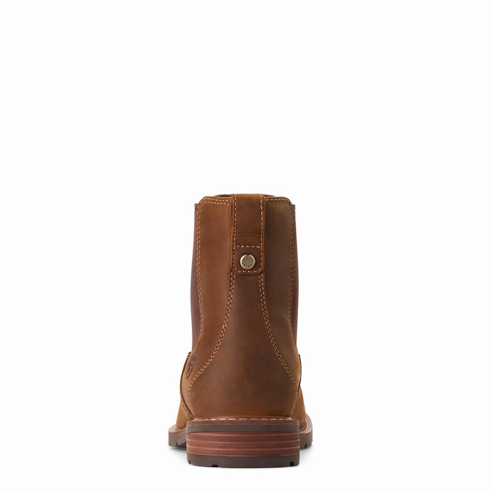 Brown Women's Ariat Wexford Waterproof Booties | 0973-SFGDI