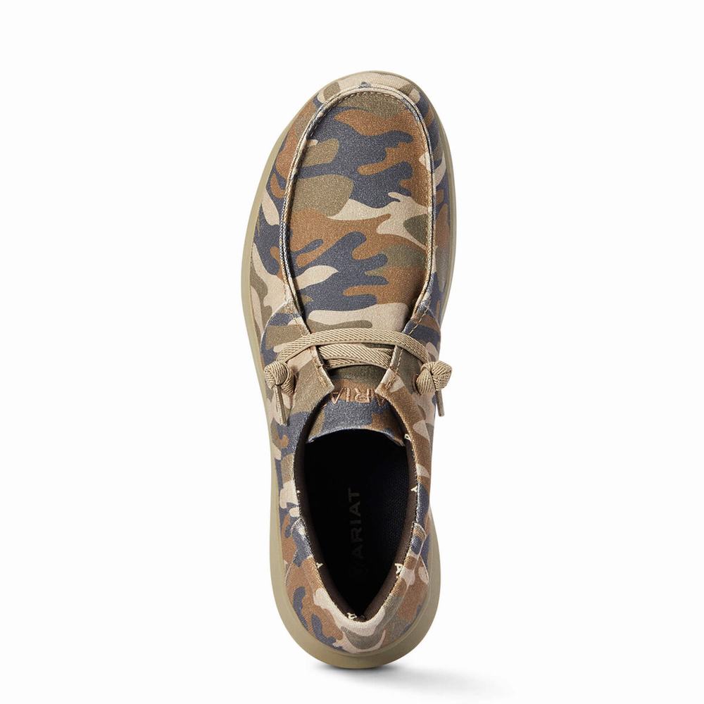 Camo Men's Ariat Hilo Stretch Lace Sneakers | 5301-BGZCE