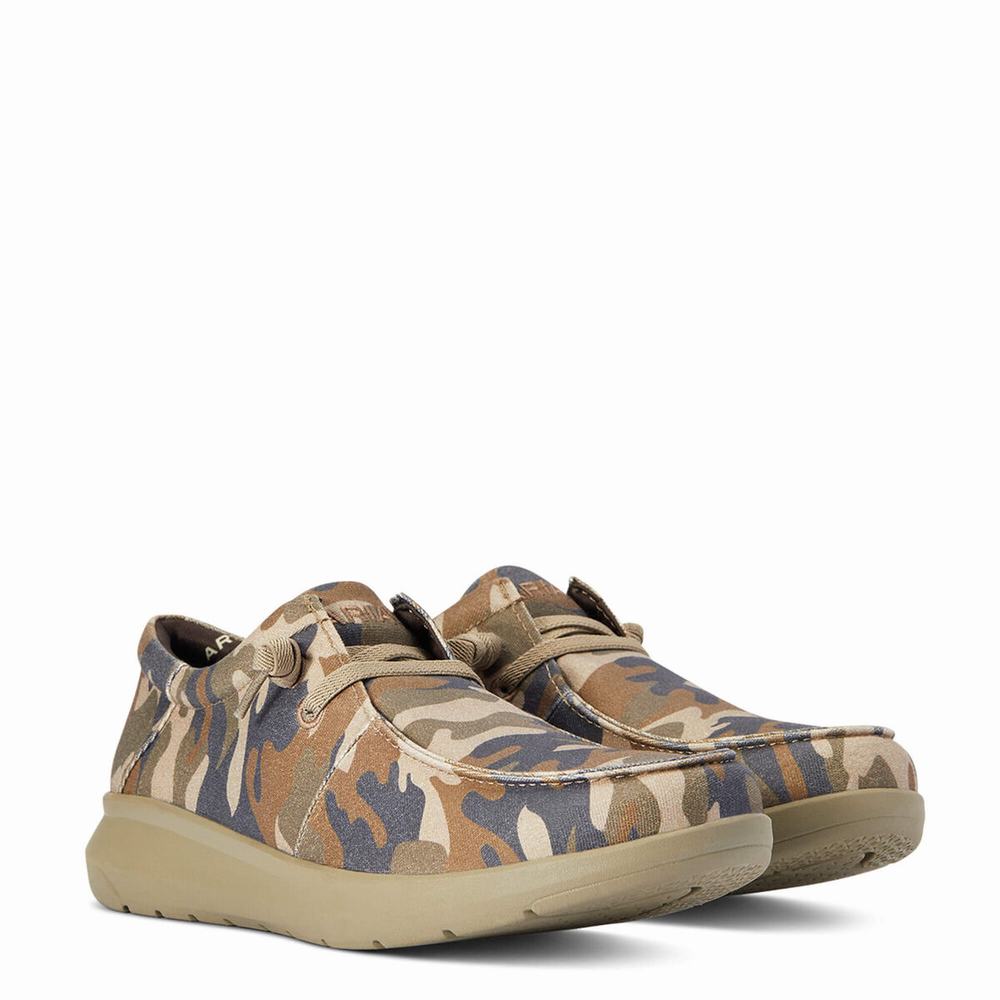 Camo Men's Ariat Hilo Stretch Lace Sneakers | 5301-BGZCE