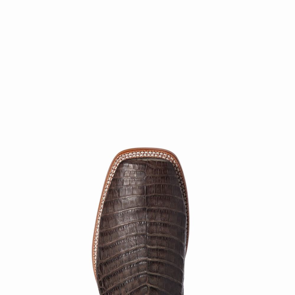 Chocolate Men's Ariat Relentless Denton Western Boots | 6540-WNZDM