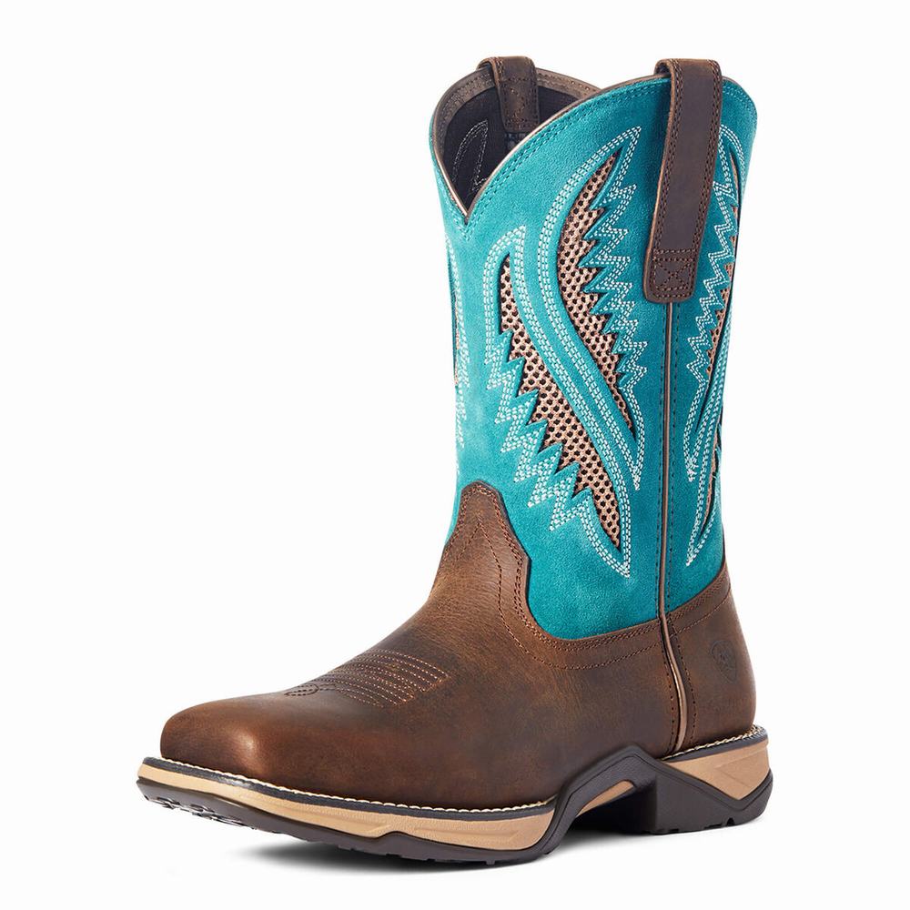 Chocolate Women\'s Ariat Anthem VentTEK Western Boots | 5926-YVGOU