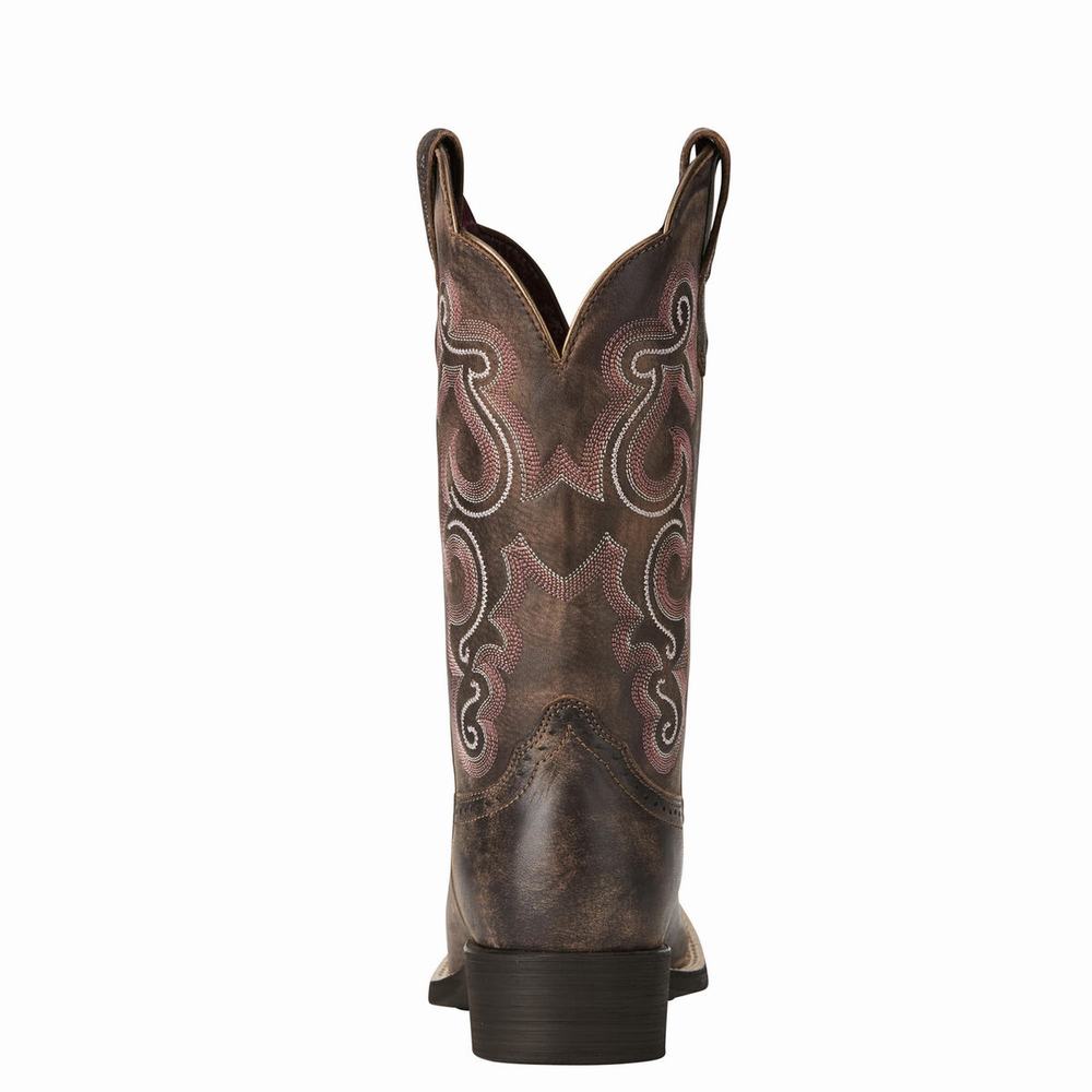 Chocolate Women's Ariat Quickdraw Western Boots | 2180-AVORN