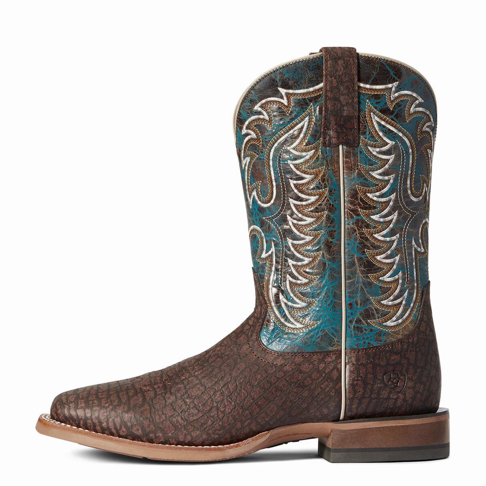 Dark Brown Men's Ariat Stinger Western Boots | 5936-WEJIM