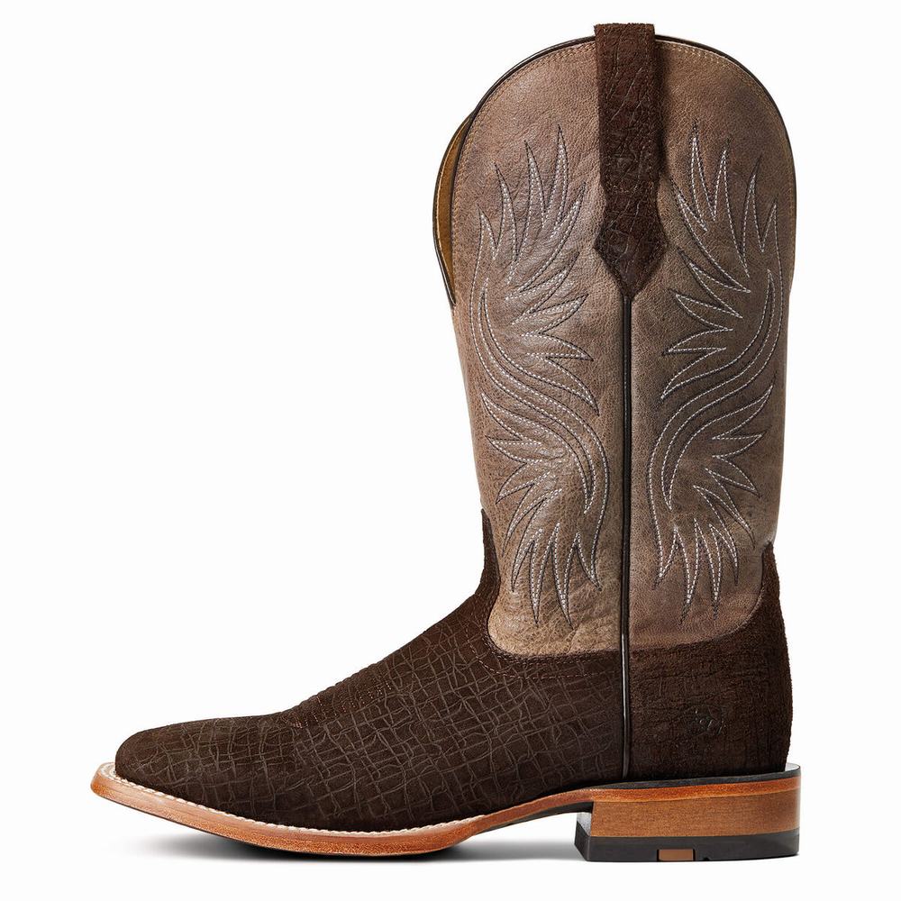 Dark Coffee Men's Ariat Circuit Rockridge Western Boots | 9076-RNFEJ