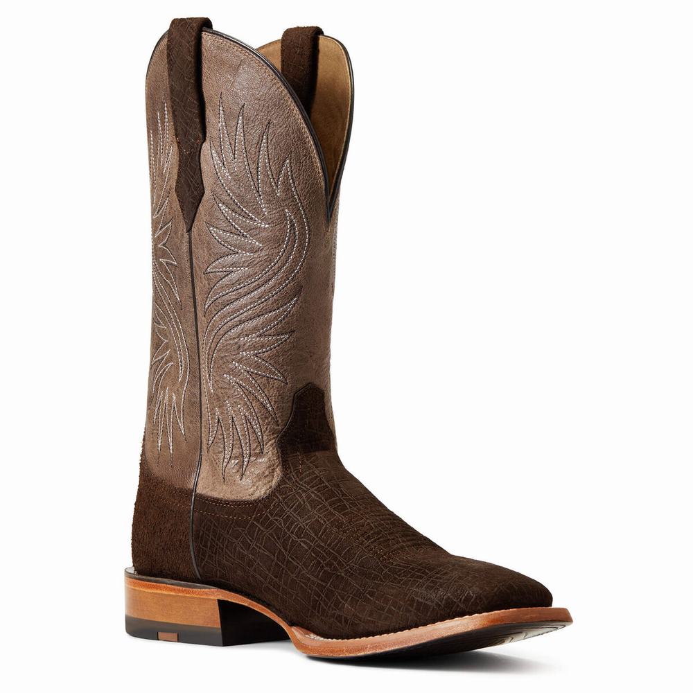 Dark Coffee Men's Ariat Circuit Rockridge Western Boots | 9076-RNFEJ