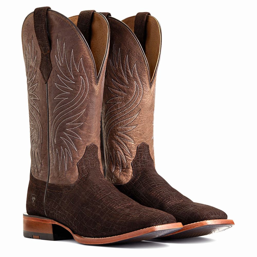 Dark Coffee Men's Ariat Circuit Rockridge Western Boots | 9076-RNFEJ