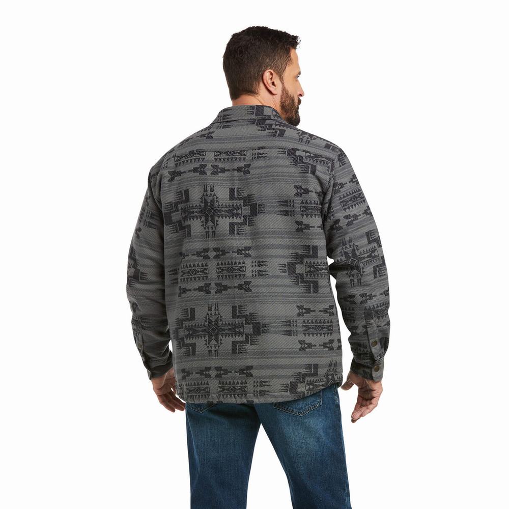 Dark Grey Men's Ariat Retro Halderman Insulated Jackets | 8536-GRCOV