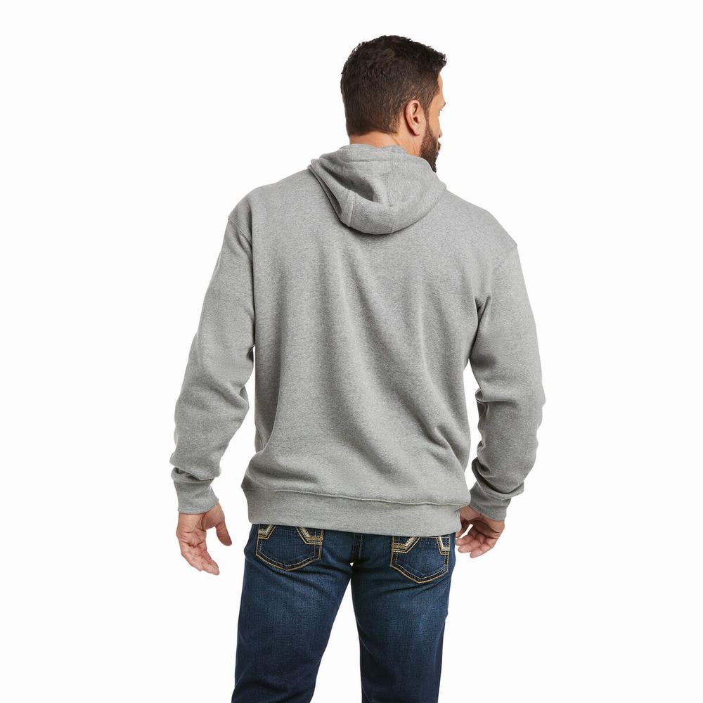 Deep Blue Men's Ariat Basic Hoodies | 2570-JFXHA