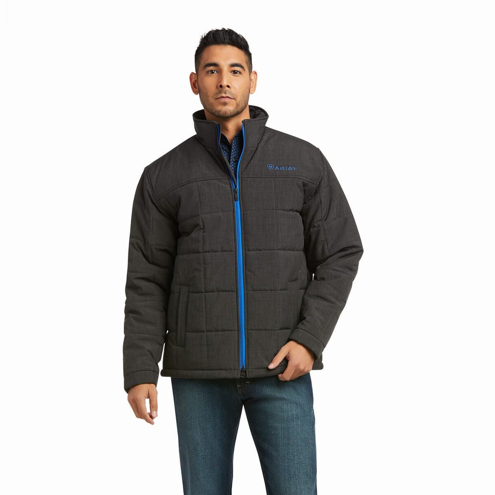 Grey Deep Blue Men\'s Ariat Crius Insulated Jackets | 2867-CHEDL