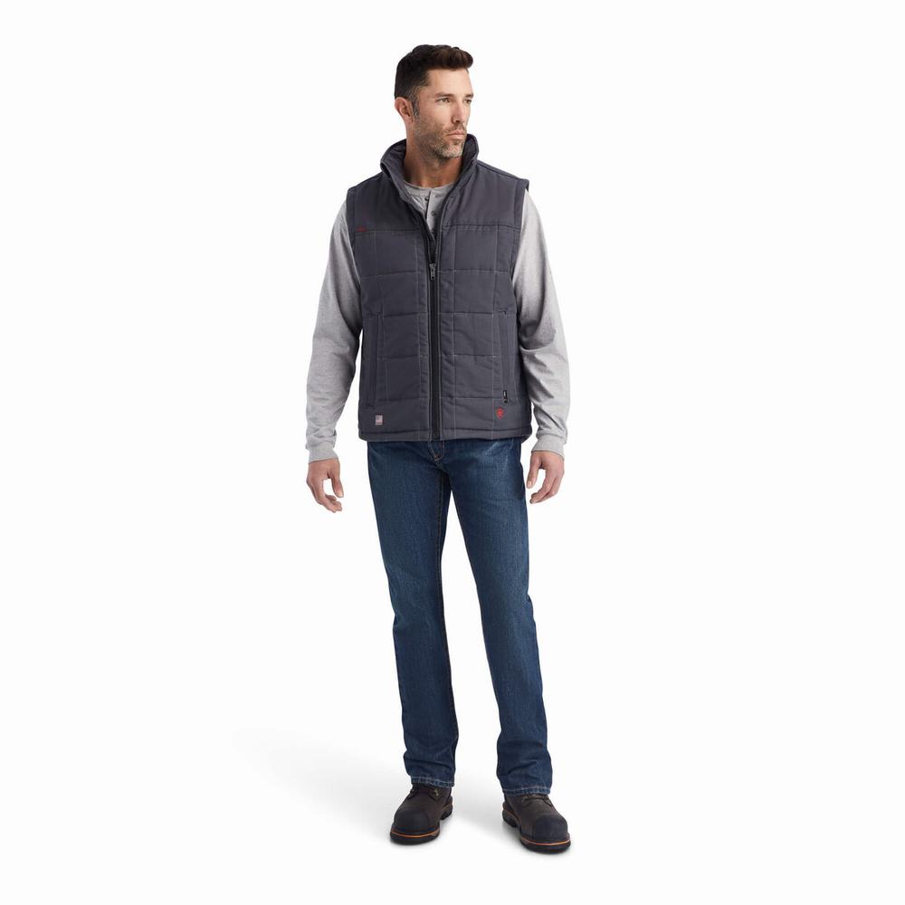 Grey Men's Ariat FR Crius Insulated Jackets | 9753-MXYDJ