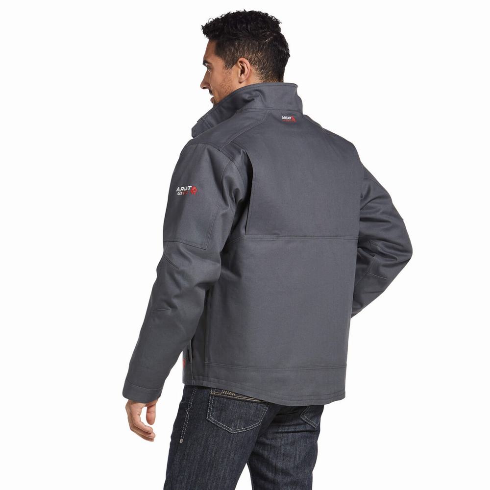 Grey Men's Ariat FR Maxmove Waterproof Insulated Jackets | 3920-OPQNS